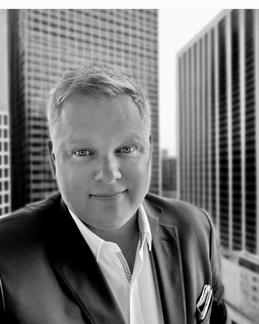 Mike Van Horn, black and white portrait