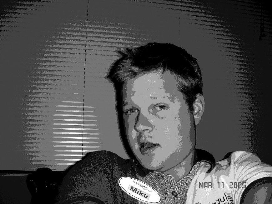 Mike in his retail days, 2005